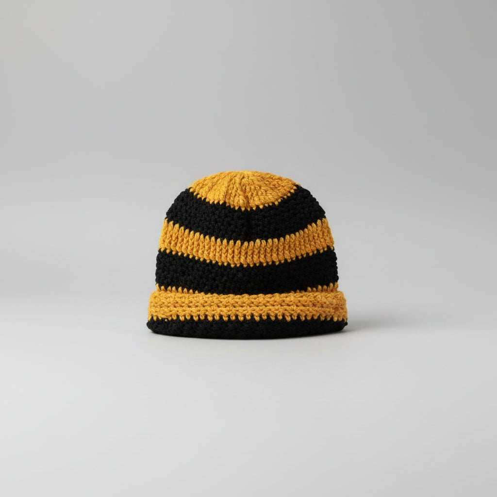 BLACK AND YELLOW Beanie
