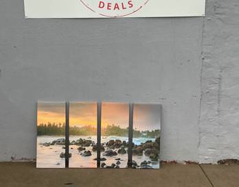 WALL ART Sunset on the River