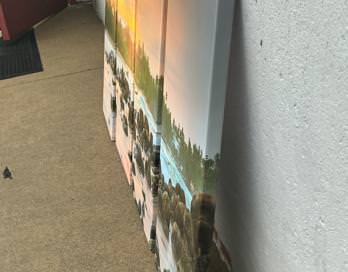 WALL ART Sunset on the River
