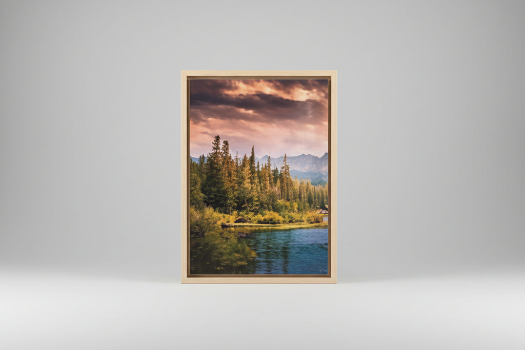 WALL ART Mountain Dusk Sky