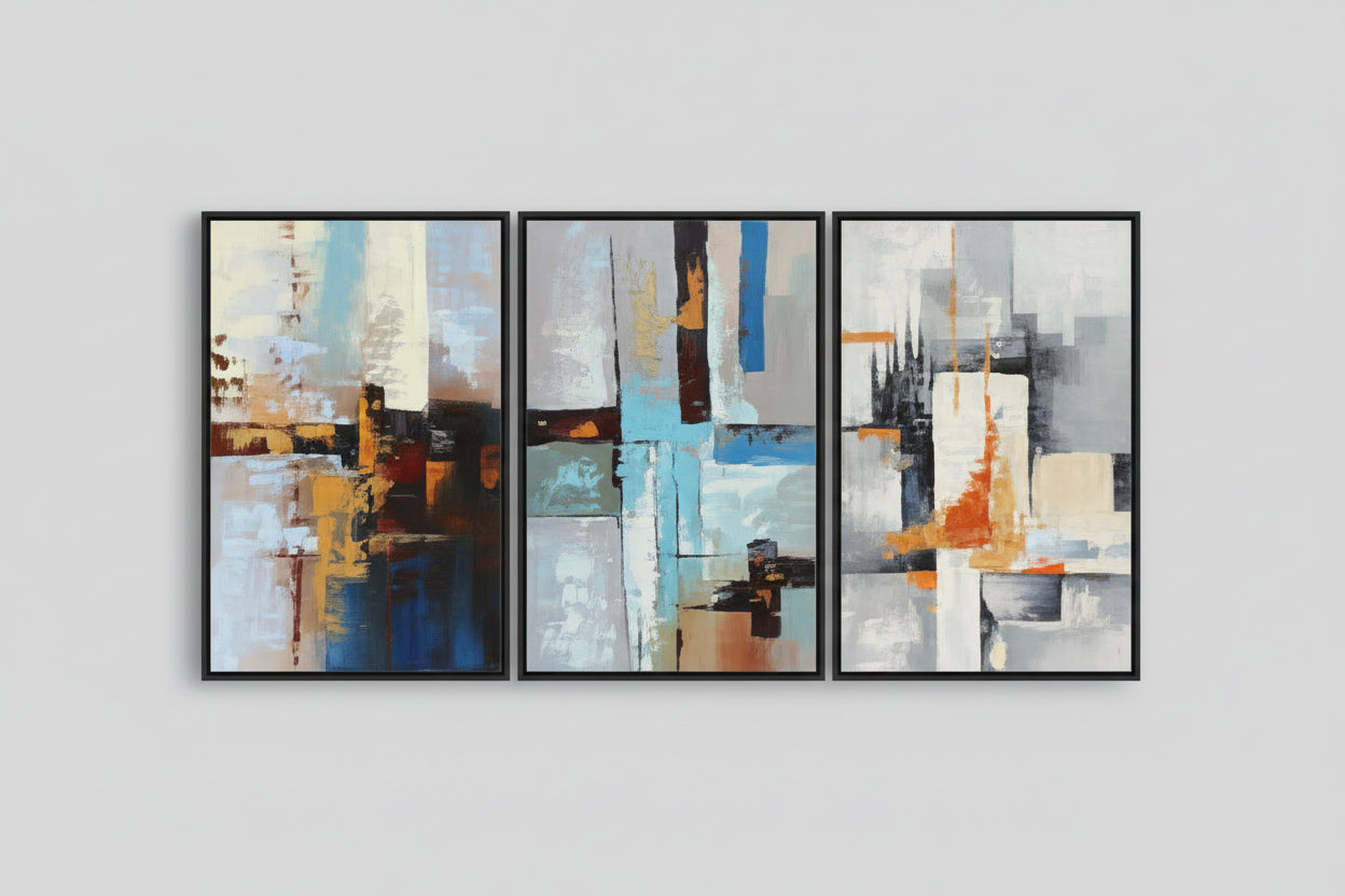 WALL ART Set of 3 Abstract